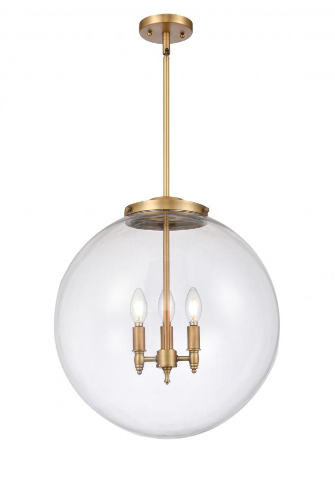 Beacon - 3 Light - 18 inch - Brushed Brass - Cord hung - Pendant