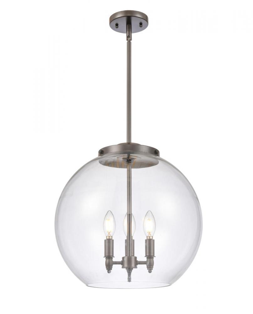 Athens - 3 Light - 16 inch - Oil Rubbed Bronze - Cord hung - Pendant