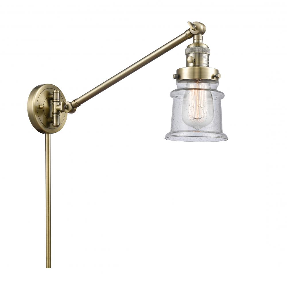 Canton - 1 Light - 8 inch - Antique Brass - Swing Arm