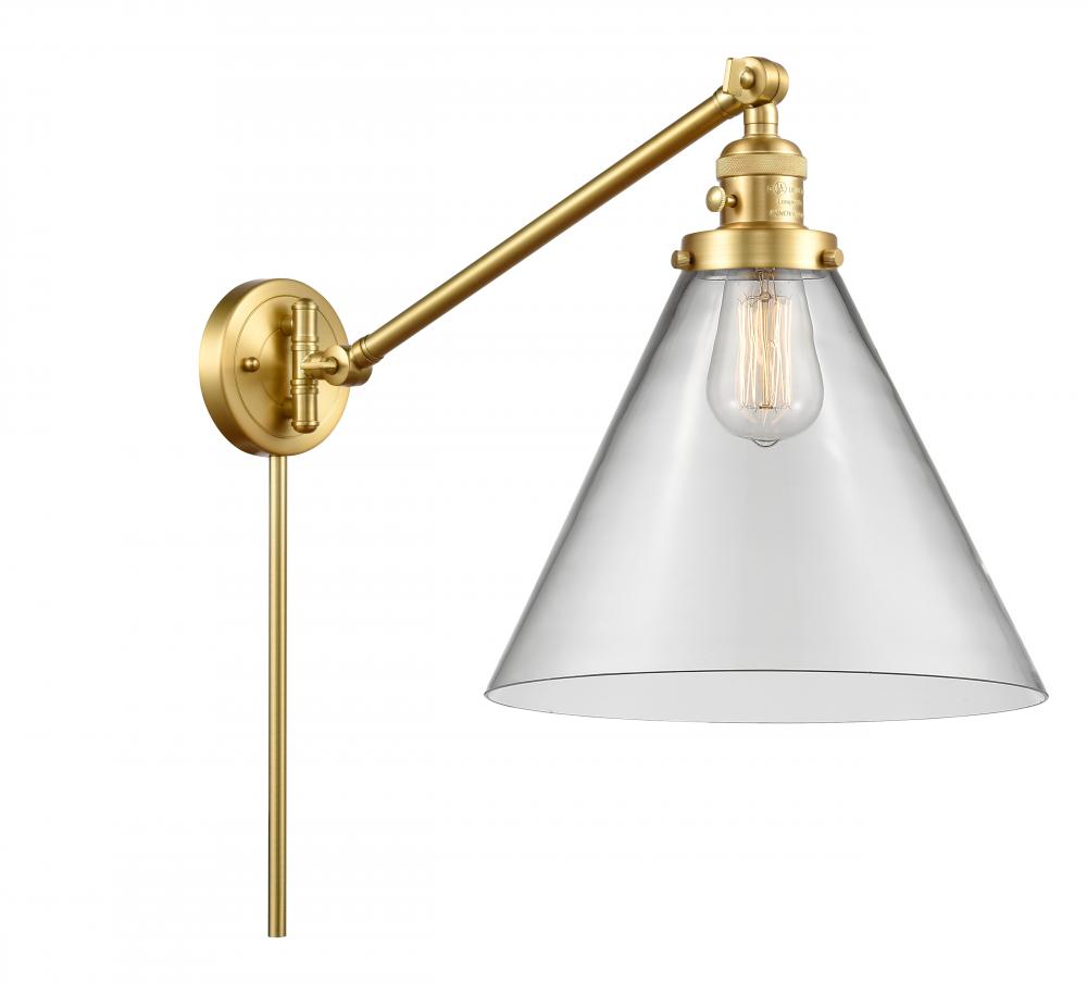 Cone - 1 Light - 12 inch - Satin Gold - Swing Arm