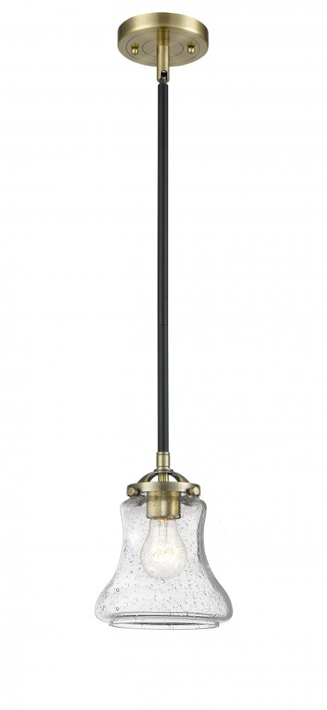 Bellmont - 1 Light - 6 inch - Black Polished Nickel - Cord hung - Mini Pendant