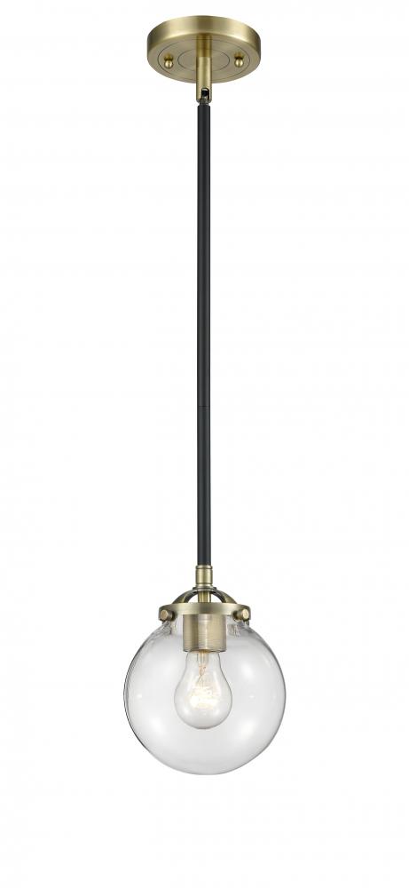 Beacon - 1 Light - 6 inch - Black Antique Brass - Cord hung - Mini Pendant