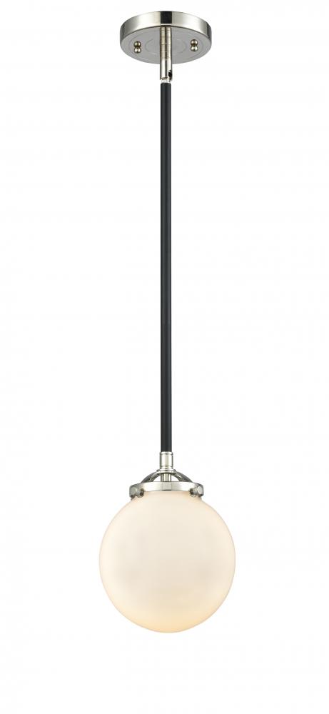 Beacon - 1 Light - 6 inch - Black Polished Nickel - Cord hung - Mini Pendant
