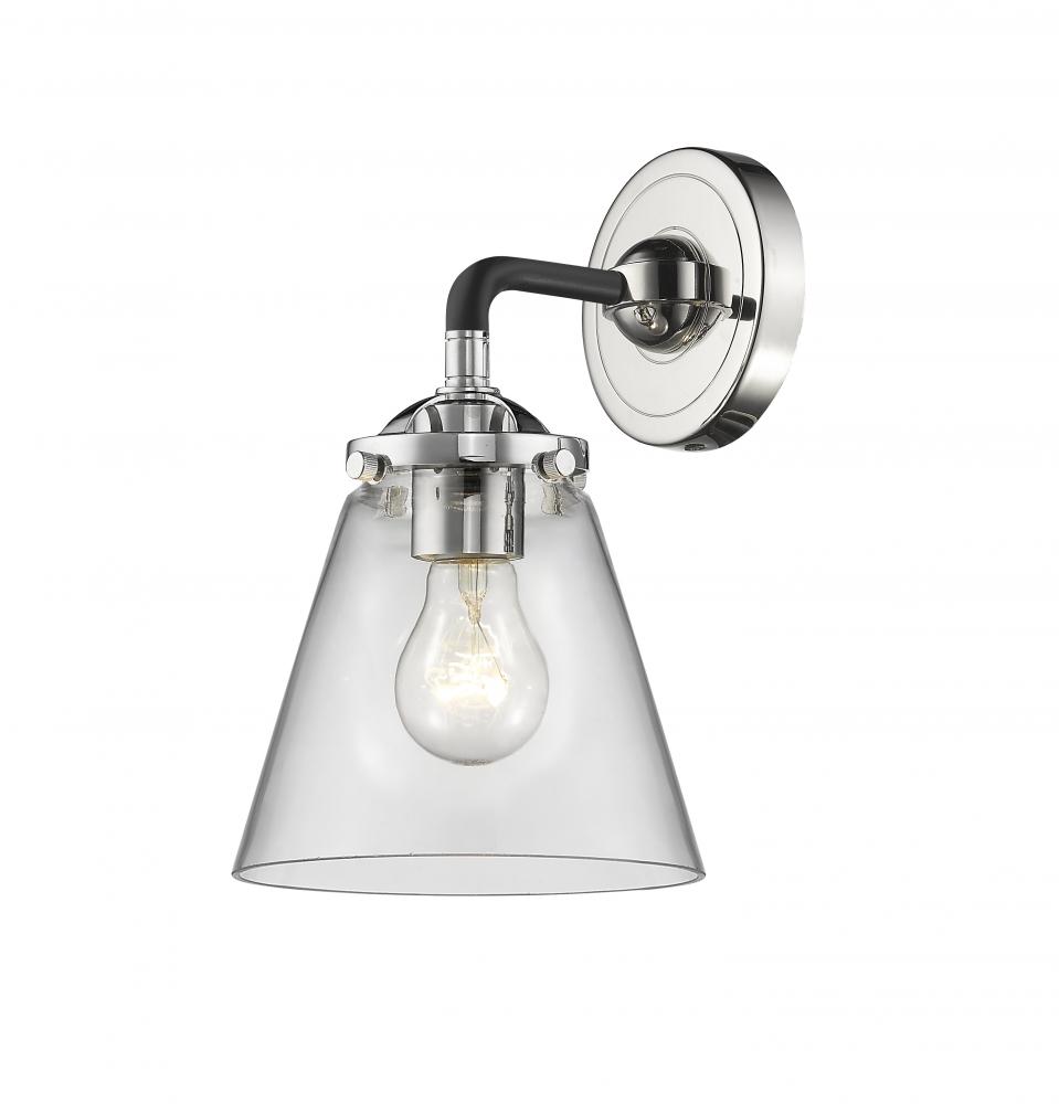 Cone - 1 Light - 6 inch - Black Polished Nickel - Sconce