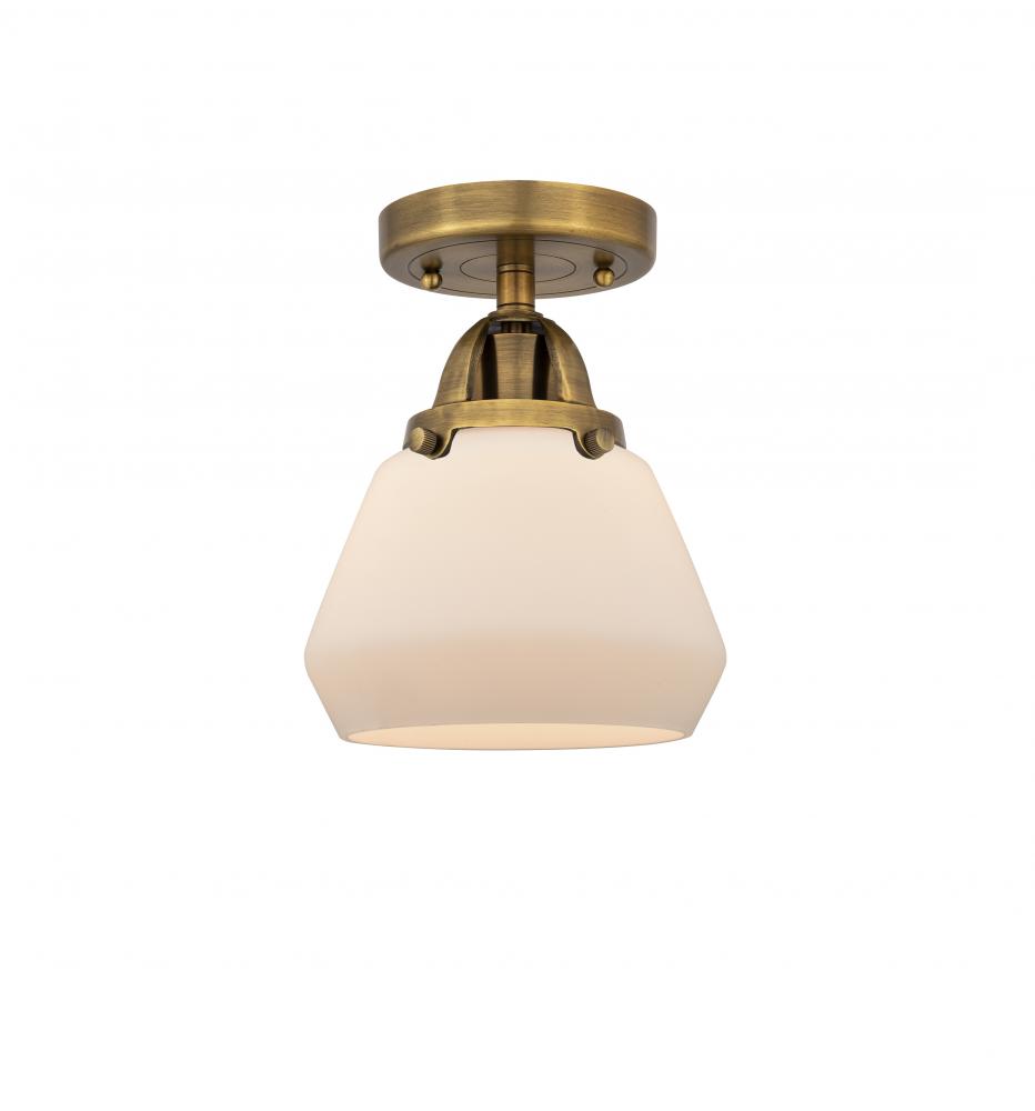 Fulton - 1 Light - 7 inch - Brushed Brass - Semi-Flush Mount