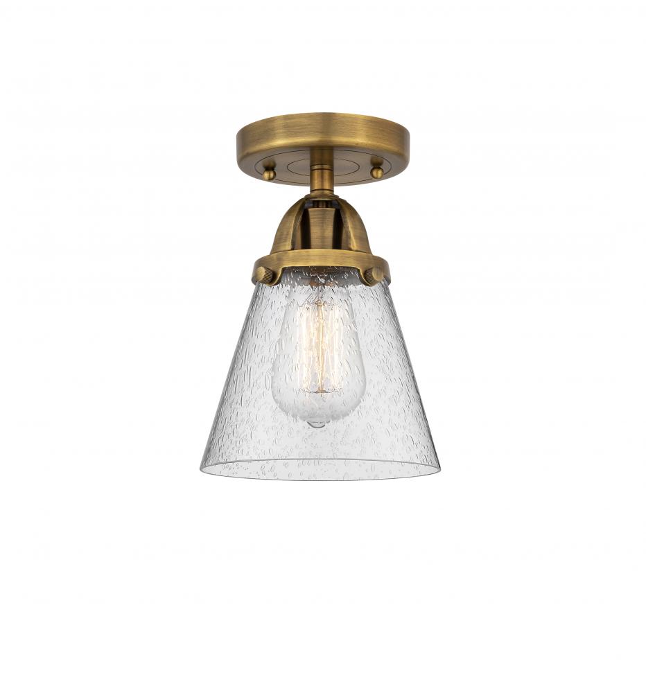 Cone - 1 Light - 6 inch - Brushed Brass - Semi-Flush Mount