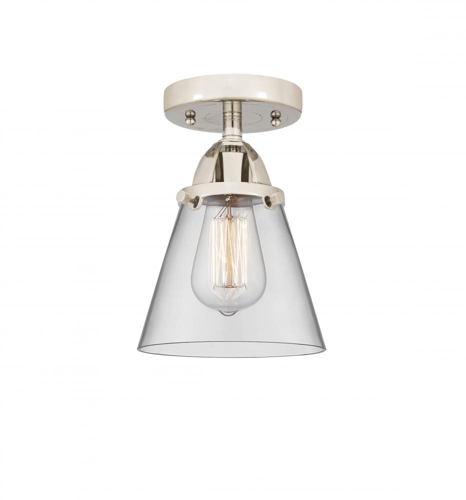 Cone - 1 Light - 6 inch - Polished Nickel - Semi-Flush Mount