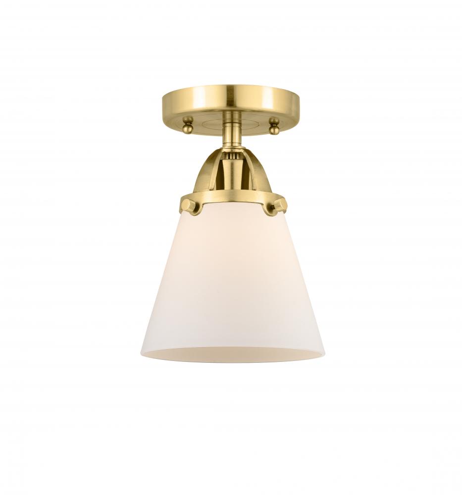 Cone - 1 Light - 6 inch - Satin Gold - Semi-Flush Mount