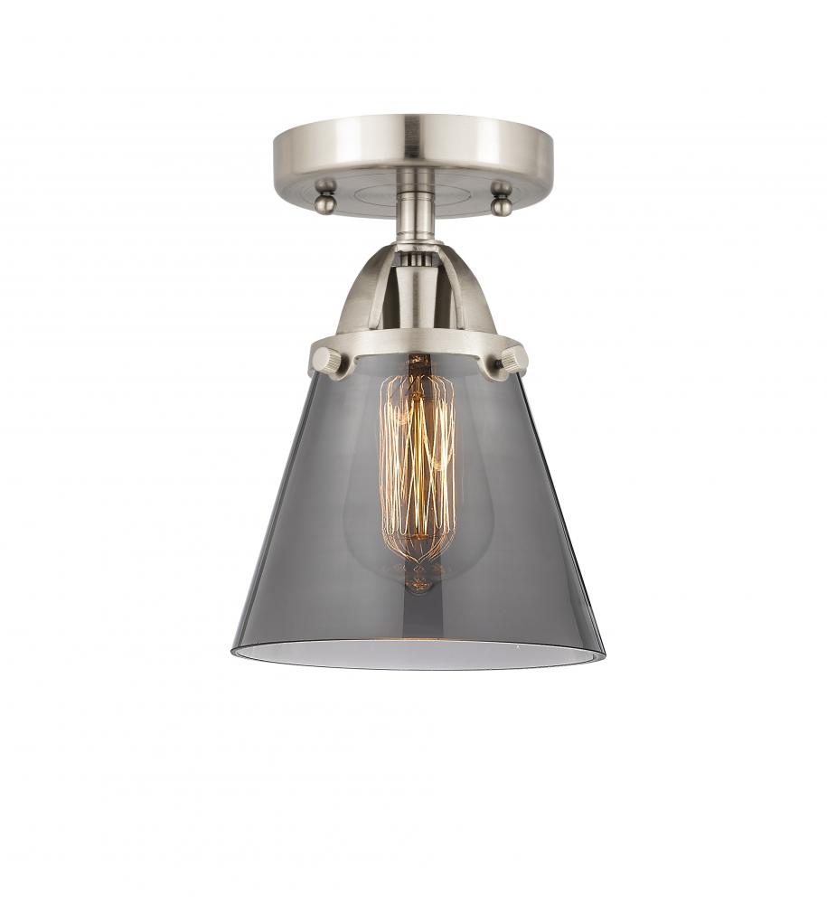 Cone - 1 Light - 6 inch - Brushed Satin Nickel - Semi-Flush Mount