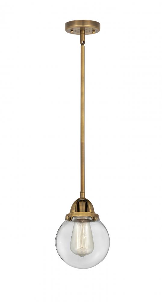 Beacon - 1 Light - 6 inch - Brushed Brass - Cord hung - Mini Pendant