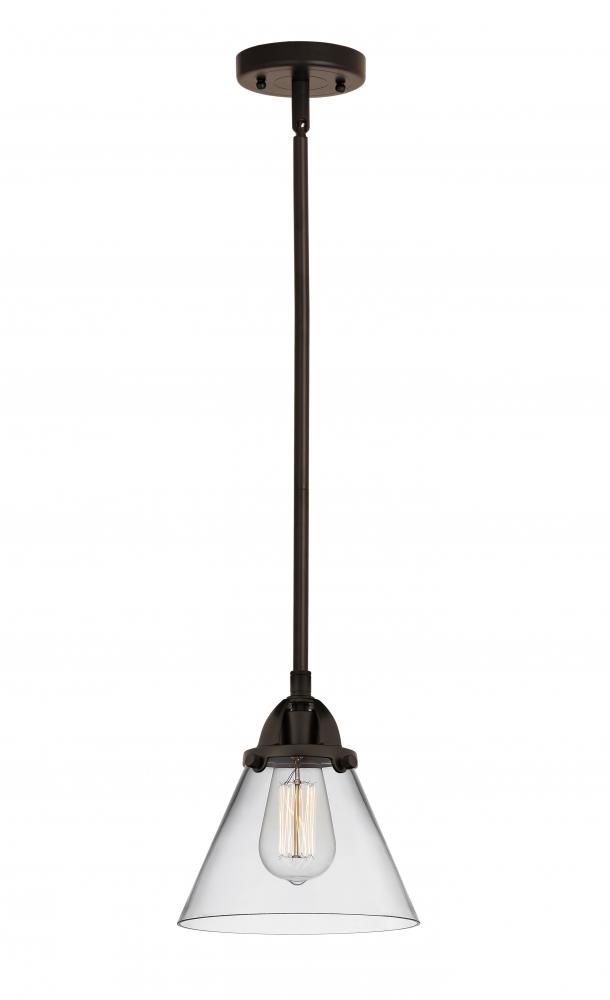 Cone - 1 Light - 8 inch - Oil Rubbed Bronze - Cord hung - Mini Pendant