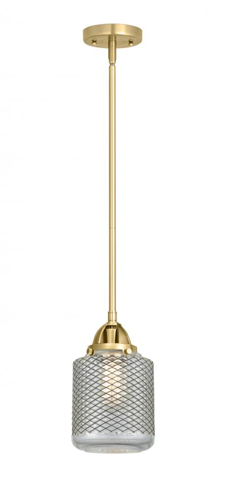 Stanton - 1 Light - 6 inch - Satin Gold - Cord hung - Mini Pendant