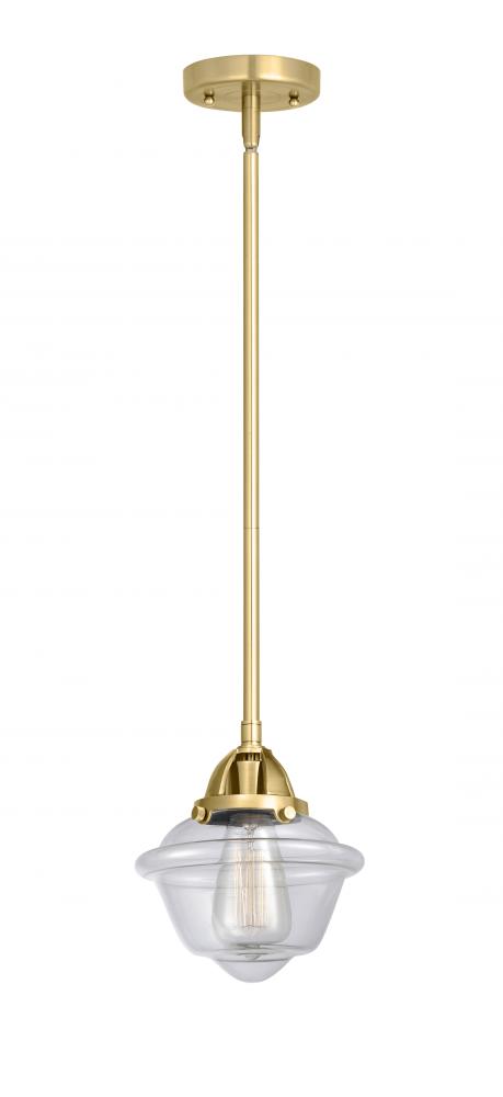 Oxford - 1 Light - 8 inch - Satin Gold - Cord hung - Mini Pendant