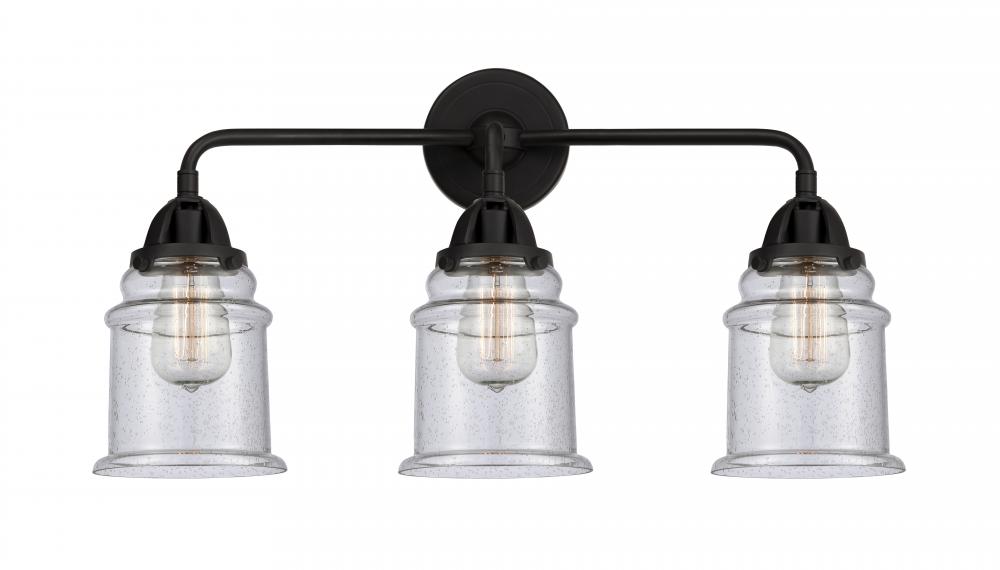 Canton - 3 Light - 24 inch - Matte Black - Bath Vanity Light