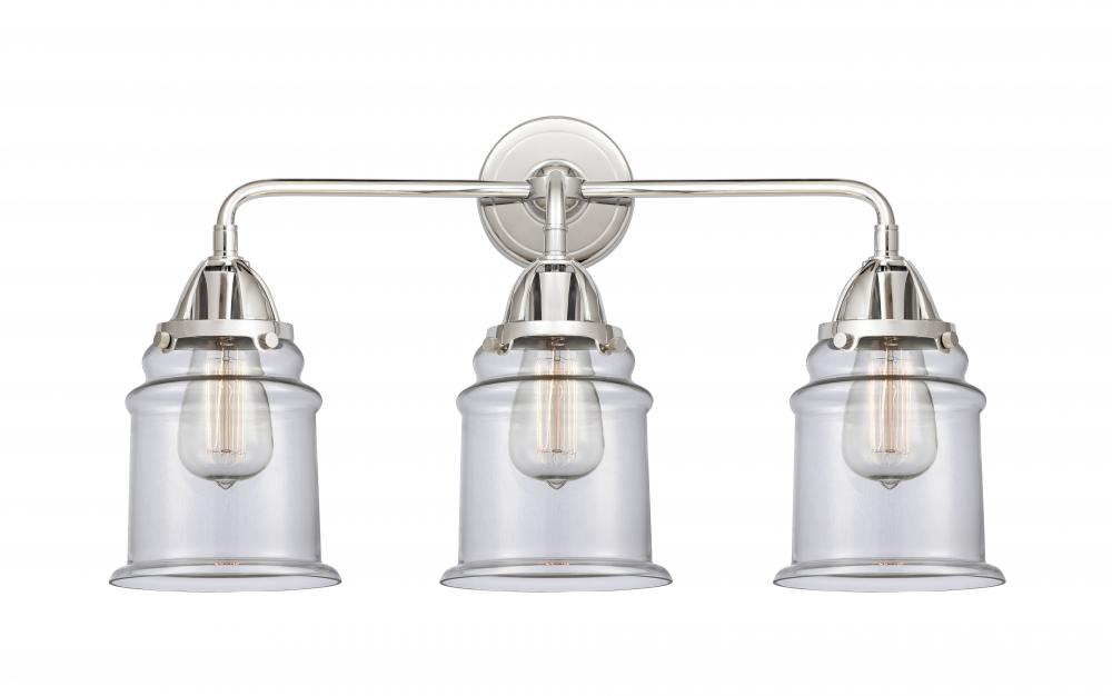 Canton - 3 Light - 24 inch - Polished Chrome - Bath Vanity Light