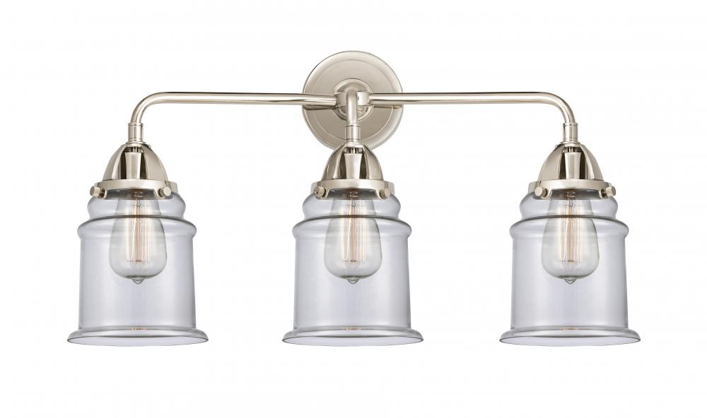 Canton - 3 Light - 24 inch - Polished Nickel - Bath Vanity Light