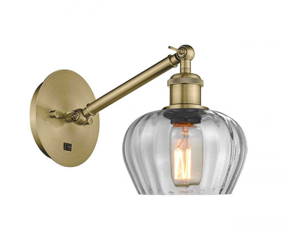 Fenton - 1 Light - 7 inch - Antique Brass - Sconce
