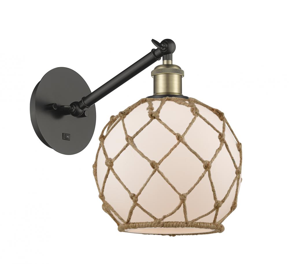 Farmhouse Rope - 1 Light - 8 inch - Black Antique Brass - Sconce