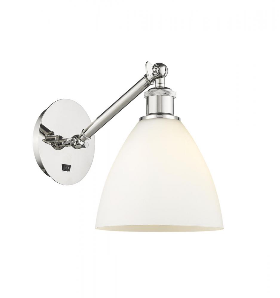 Bristol - 1 Light - 8 inch - Polished Nickel - Sconce