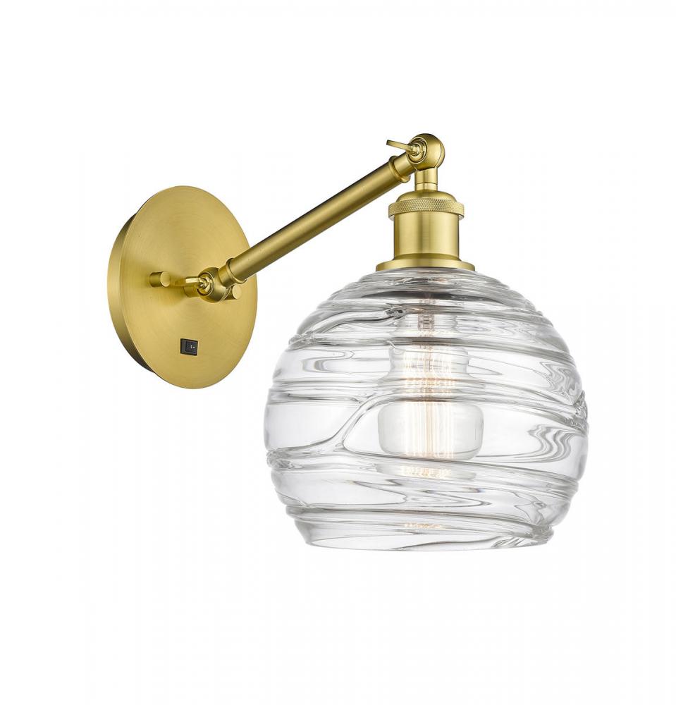 Athens Deco Swirl - 1 Light - 8 inch - Satin Gold - Sconce