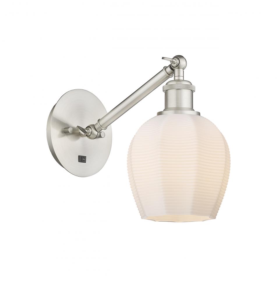 Norfolk - 1 Light - 6 inch - Brushed Satin Nickel - Sconce