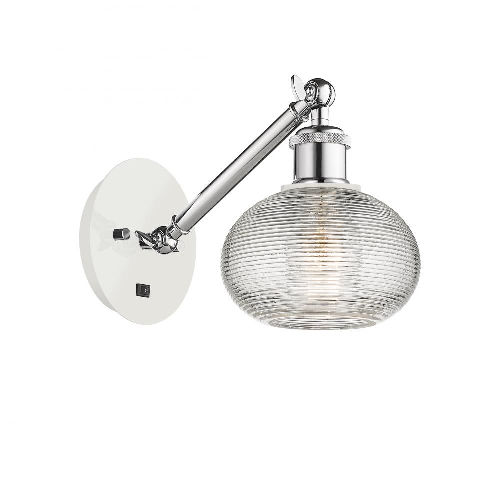 Ithaca - 1 Light - 6 inch - White Polished Chrome - Sconce
