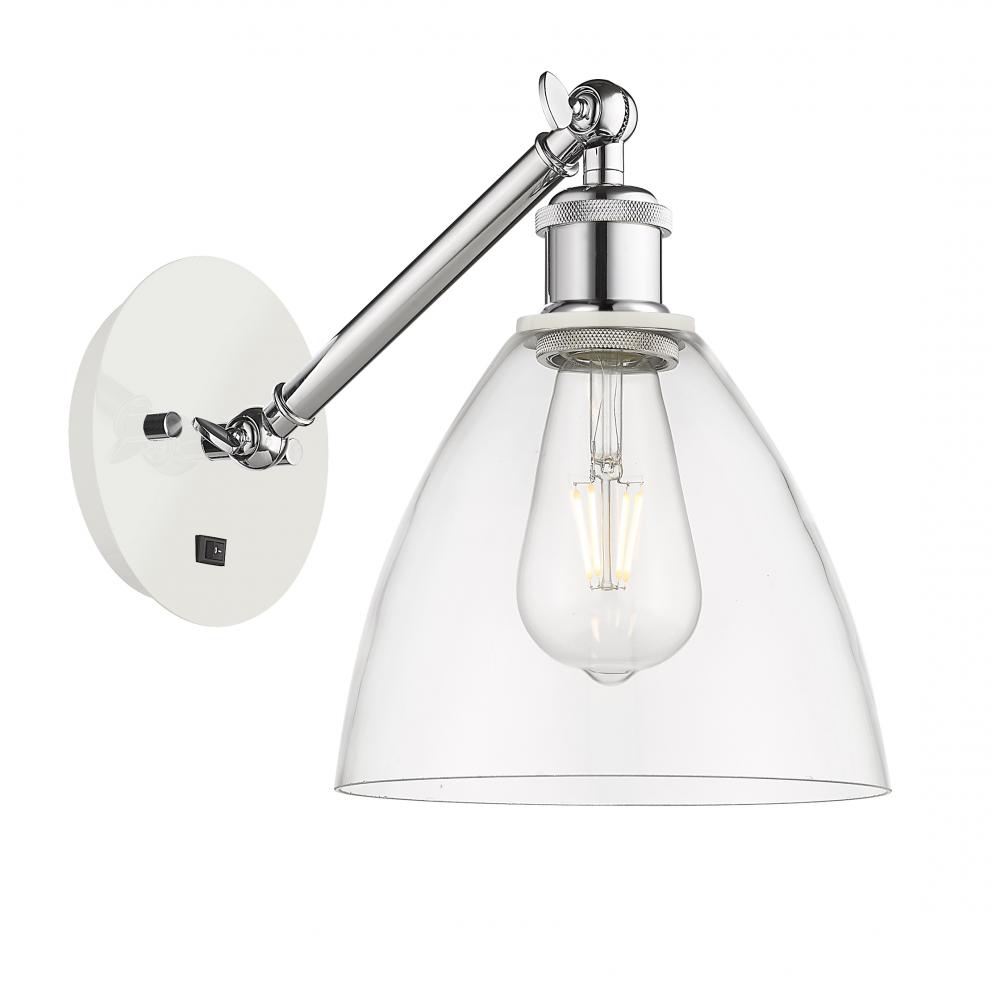 Bristol - 1 Light - 8 inch - White Polished Chrome - Sconce