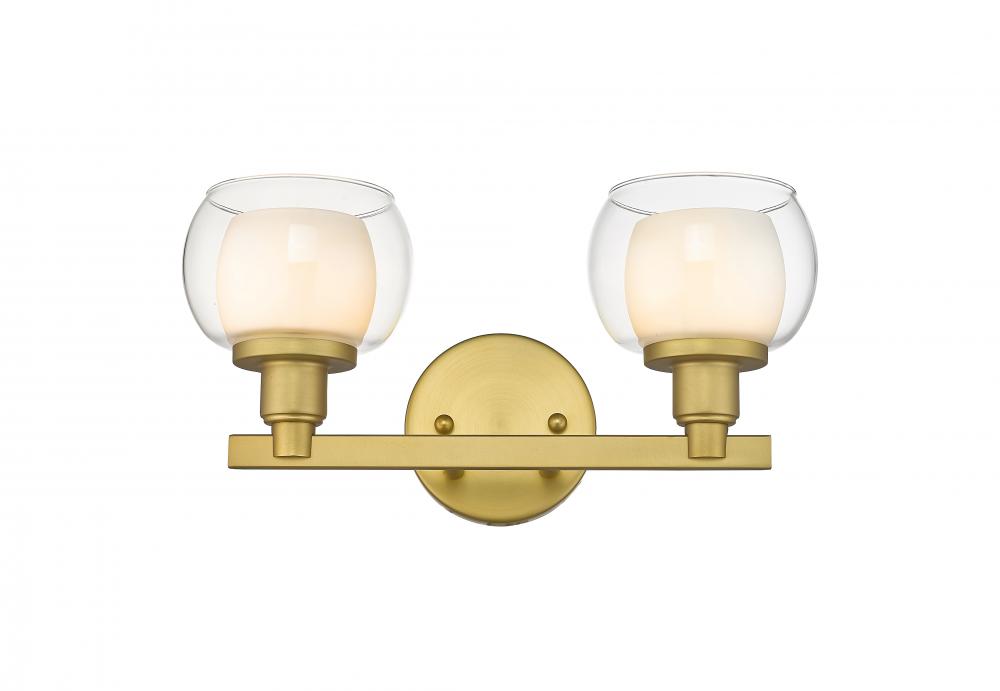 Cairo - 2 Light - 15 inch - Satin Gold - Bath Vanity Light