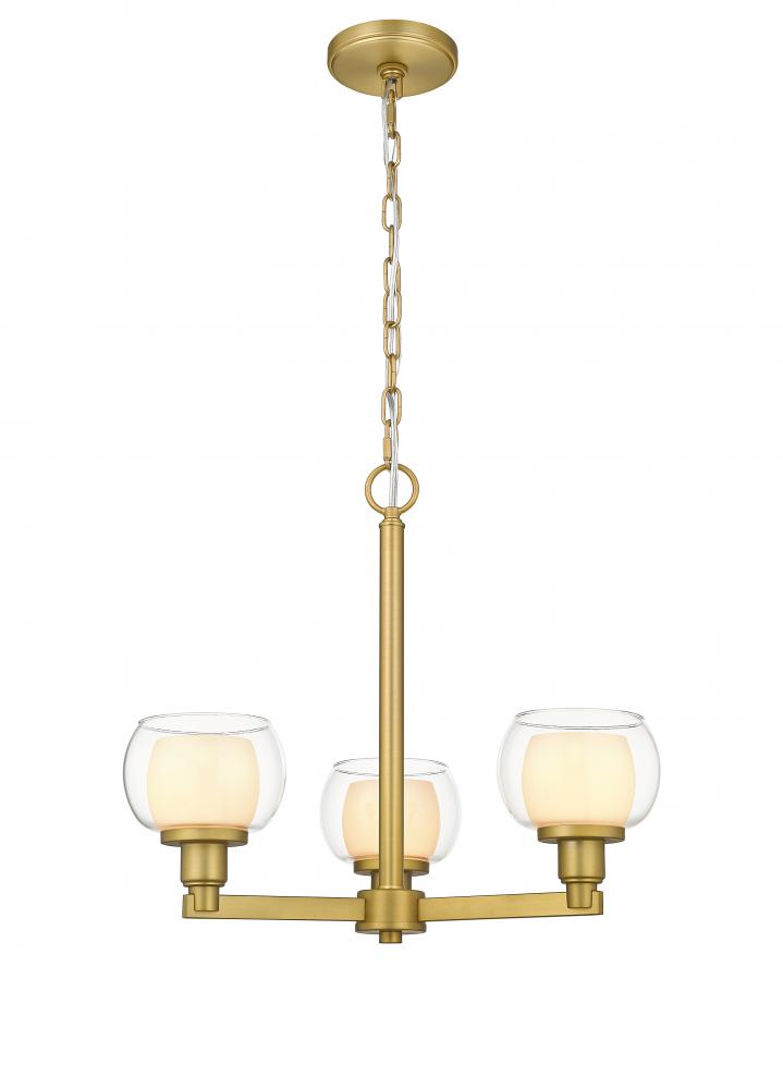 Cairo - 3 Light - 20 inch - Satin Gold - Chain Hung - Pendant