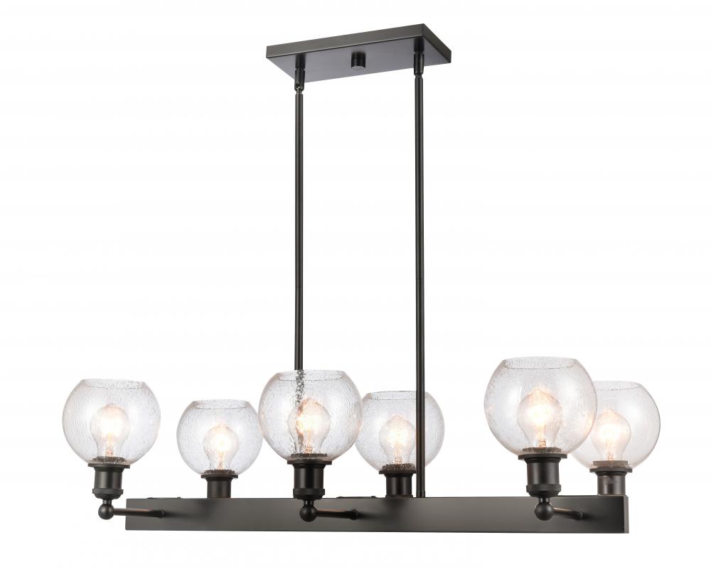 Concord - 6 Light - 35 inch - Matte Black - Cord hung - Island Light