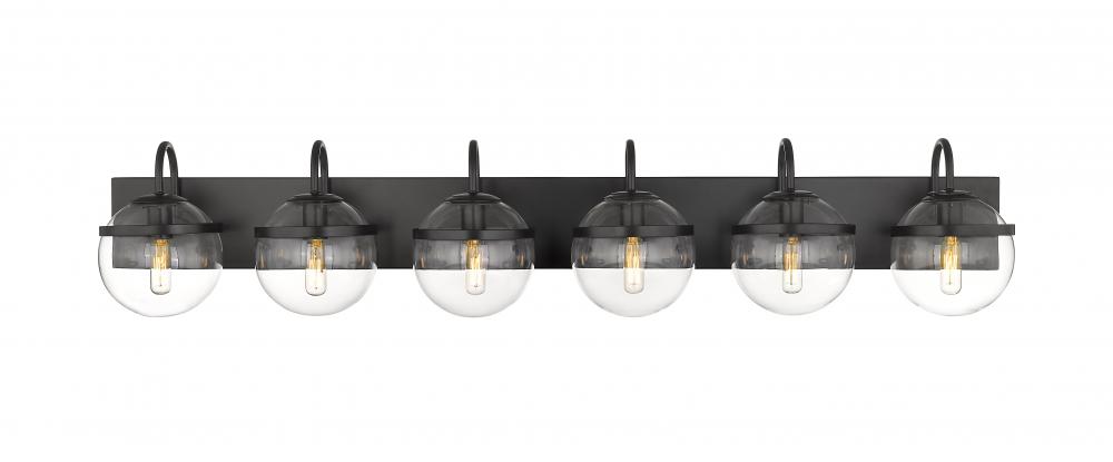 Sands - 6 Light - 44 inch - Matte Black - Bath Vanity Light