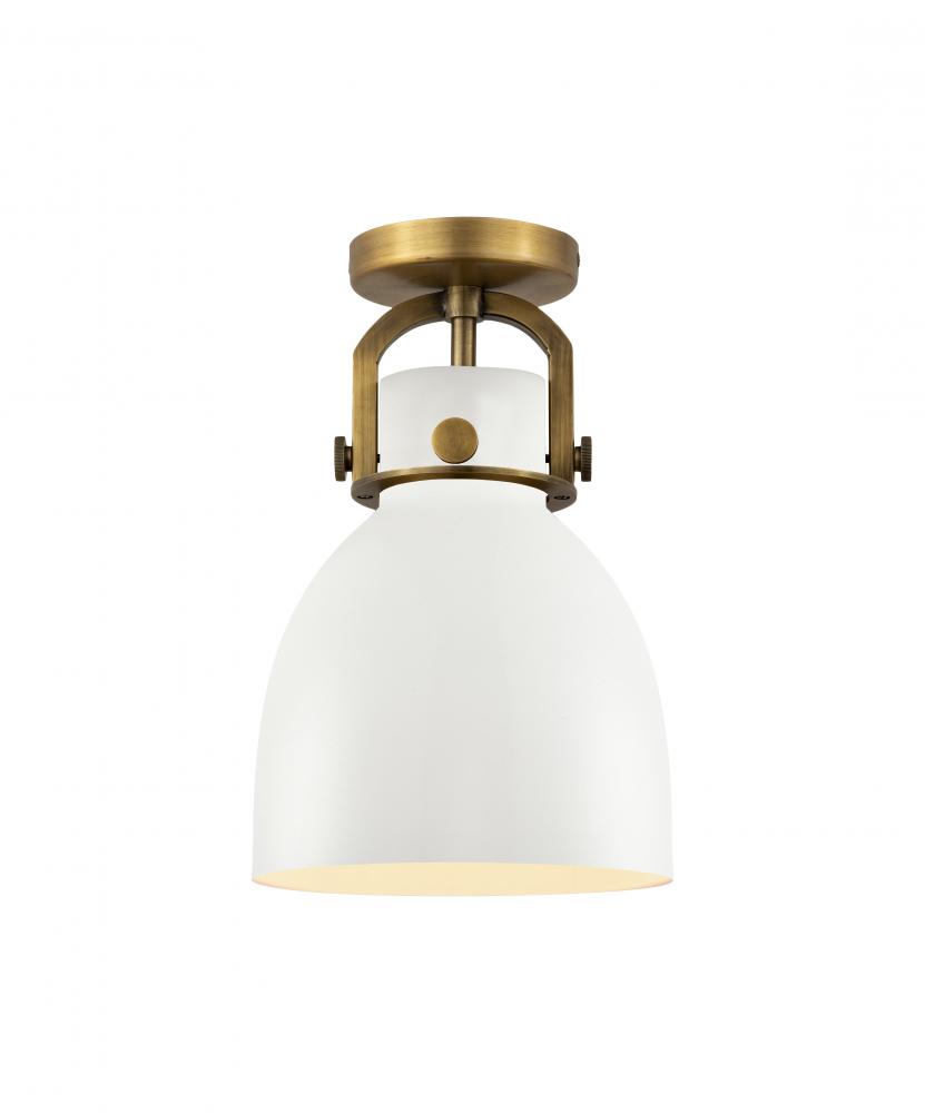 Newton Sphere - 1 Light - 8 inch - Brushed Brass - Flush Mount