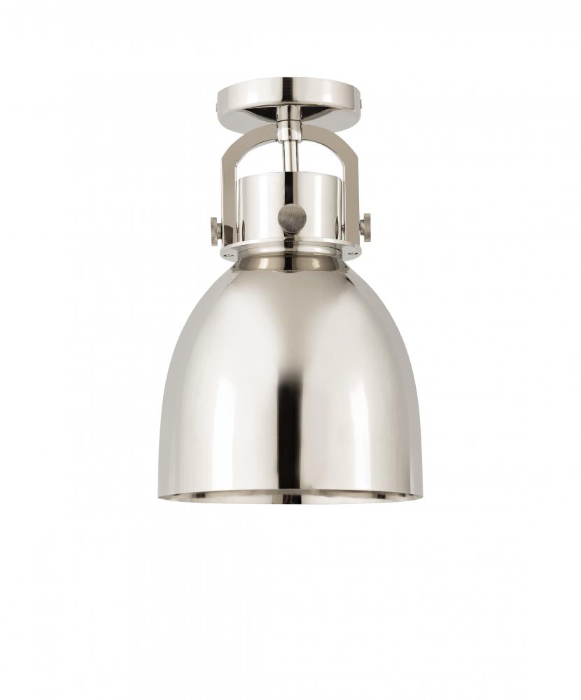 Newton Sphere - 1 Light - 8 inch - Polished Nickel - Flush Mount