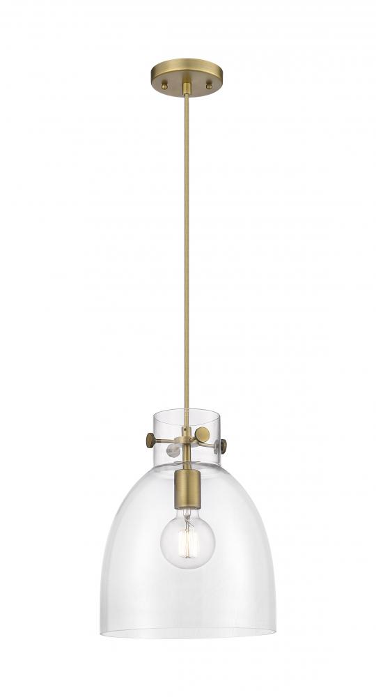 Newton Bell - 1 Light - 10 inch - Brushed Brass - Cord hung - Pendant