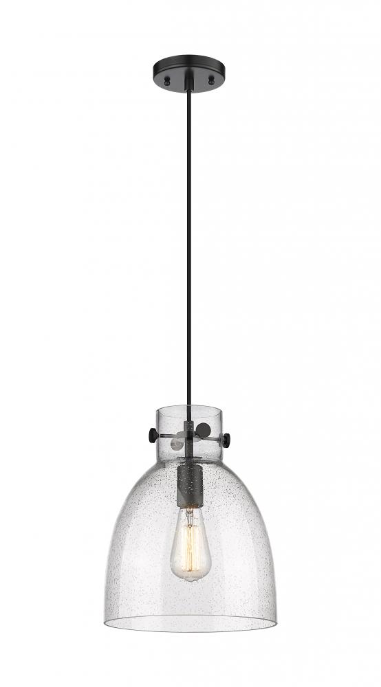 Newton Bell - 1 Light - 10 inch - Matte Black - Cord hung - Pendant