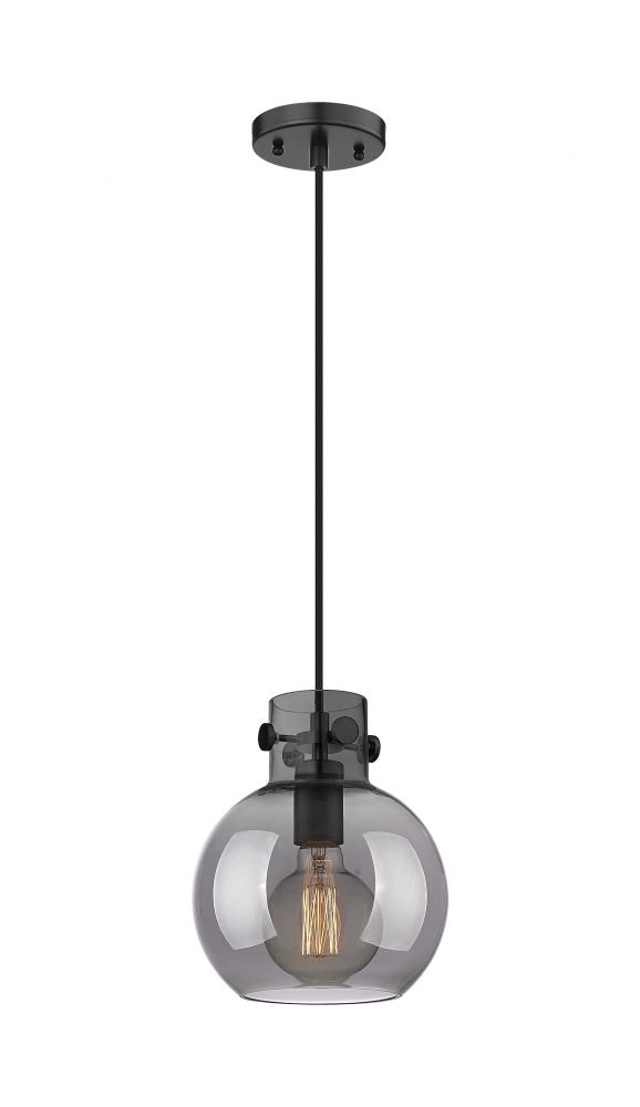 Newton Sphere - 1 Light - 8 inch - Matte Black - Cord hung - Mini Pendant