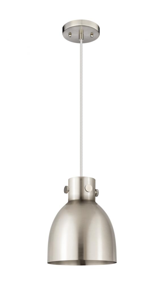 Newton Sphere - 1 Light - 8 inch - Satin Nickel - Cord hung - Pendant