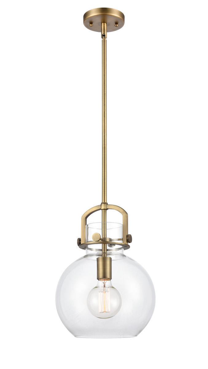 Newton Sphere - 1 Light - 10 inch - Polished Nickel - Stem Hung - Mini Pendant