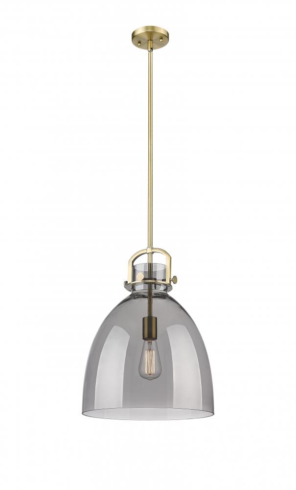 Newton Bell - 1 Light - 14 inch - Brushed Brass - Pendant