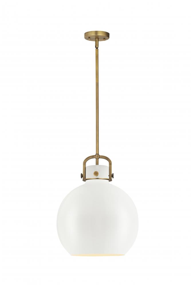 Newton Sphere - 1 Light - 14 inch - Brushed Brass - Pendant