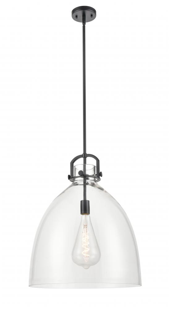 Newton Bell - 1 Light - 18 inch - Matte Black - Multi Pendant