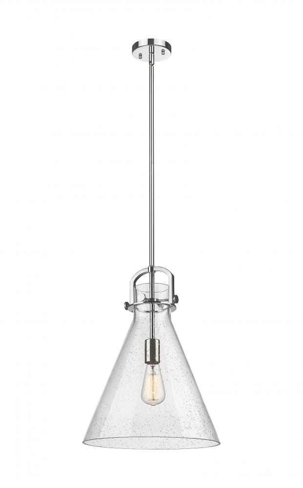 Newton Cone - 1 Light - 14 inch - Polished Nickel - Pendant