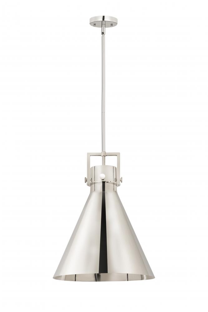 Newton Cone - 1 Light - 16 inch - Brushed Brass - Pendant