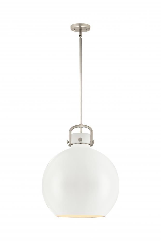 Newton Sphere - 1 Light - 16 inch - Satin Nickel - Multi Pendant