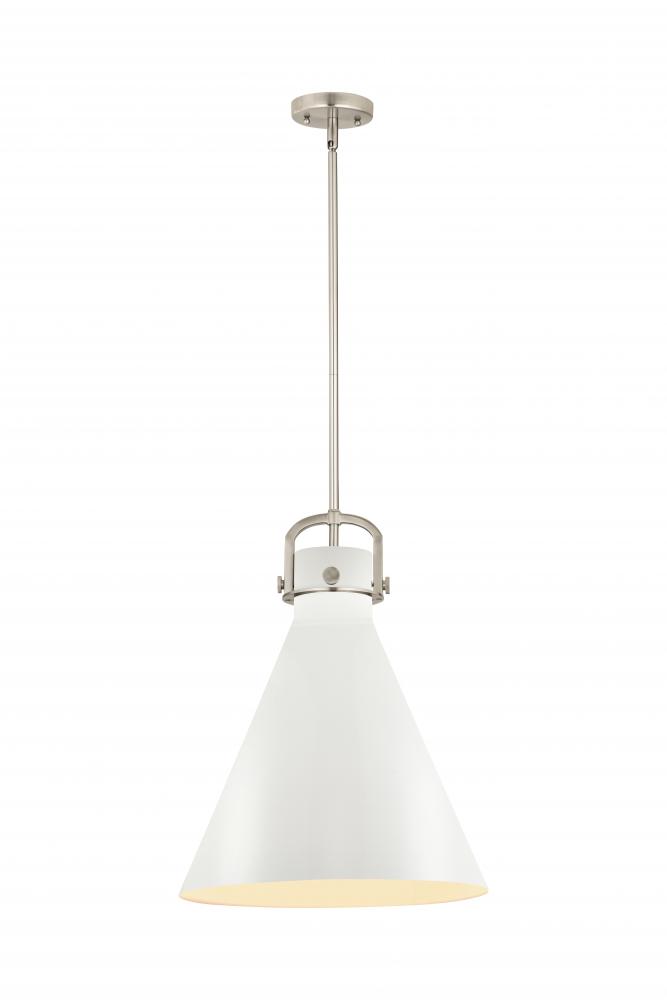 Newton Cone - 1 Light - 16 inch - Brushed Brass - Pendant