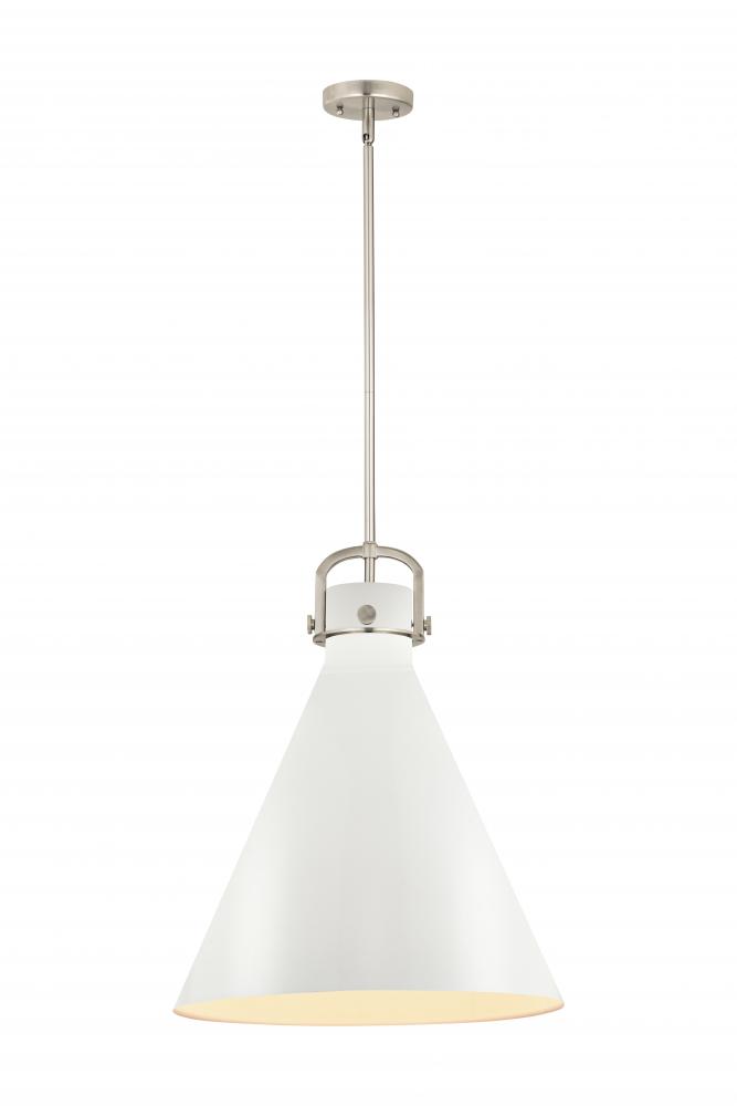 Newton Cone - 1 Light - 18 inch - Polished Nickel - Pendant