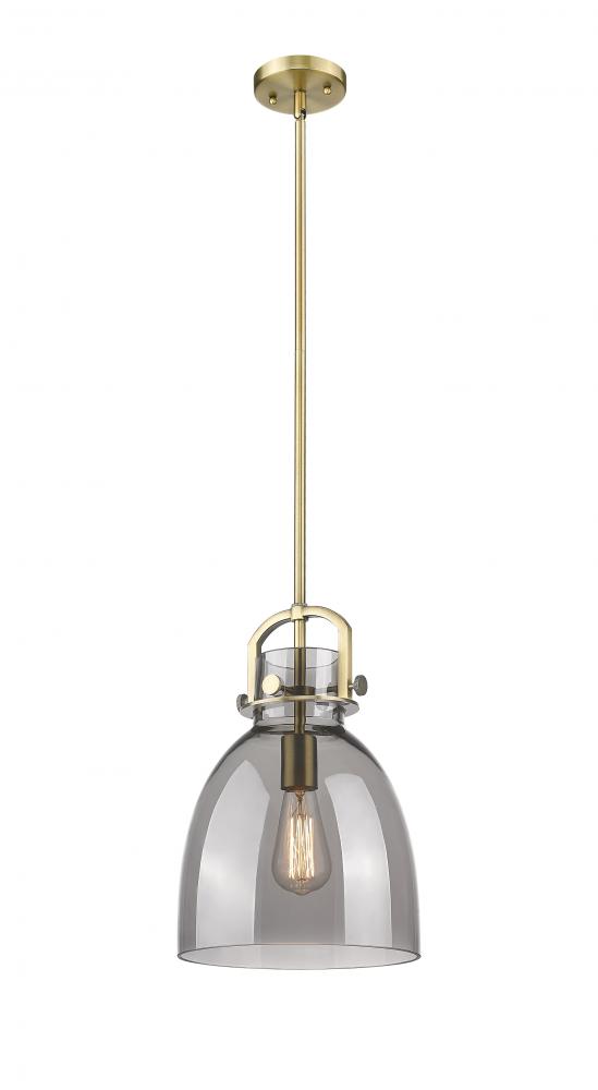 Newton Bell - 1 Light - 10 inch - Brushed Brass - Mini Pendant