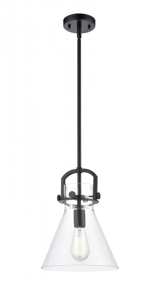 Newton Cone - 1 Light - 10 inch - Satin Nickel - Mini Pendant