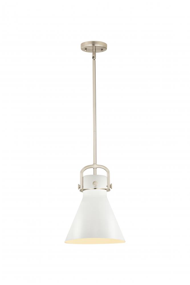 Newton Cone - 1 Light - 10 inch - Brushed Brass - Mini Pendant