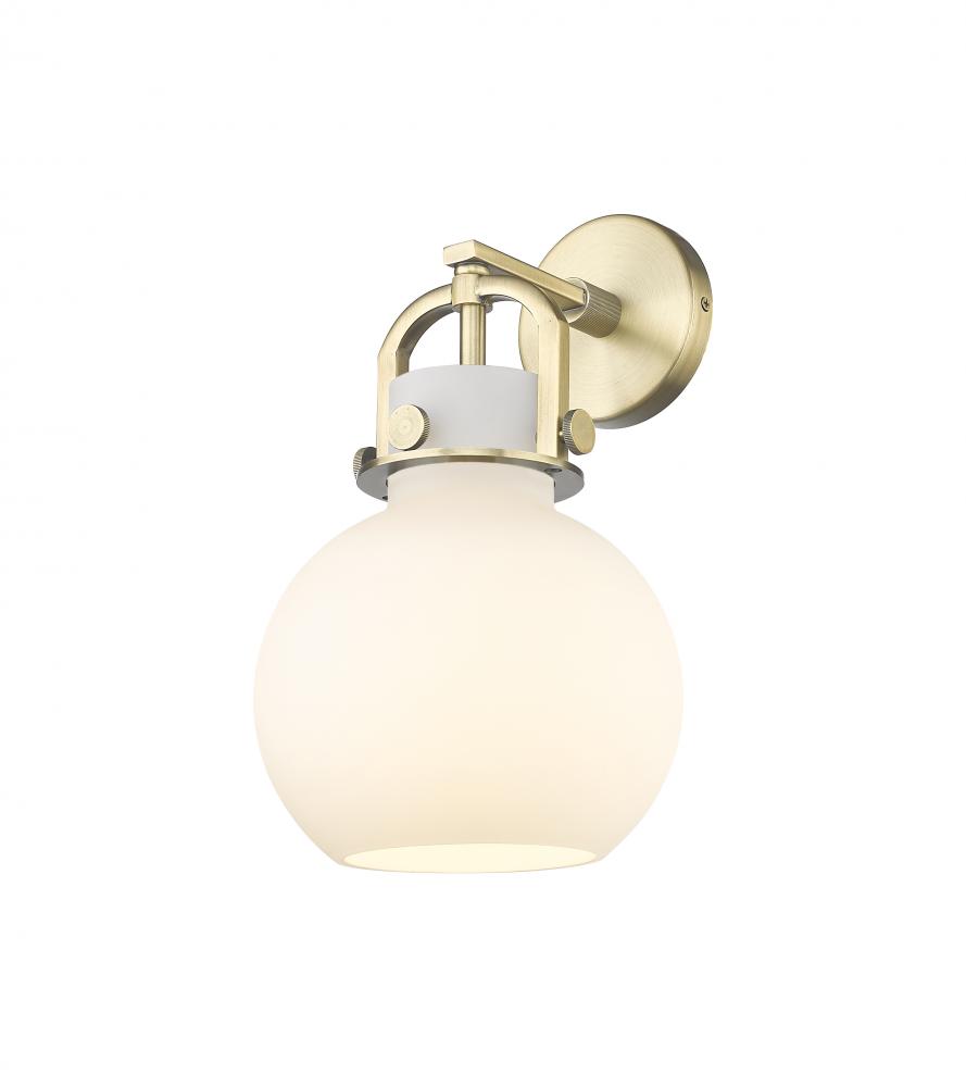 Newton Sphere - 1 Light - 8 inch - Brushed Brass - Sconce